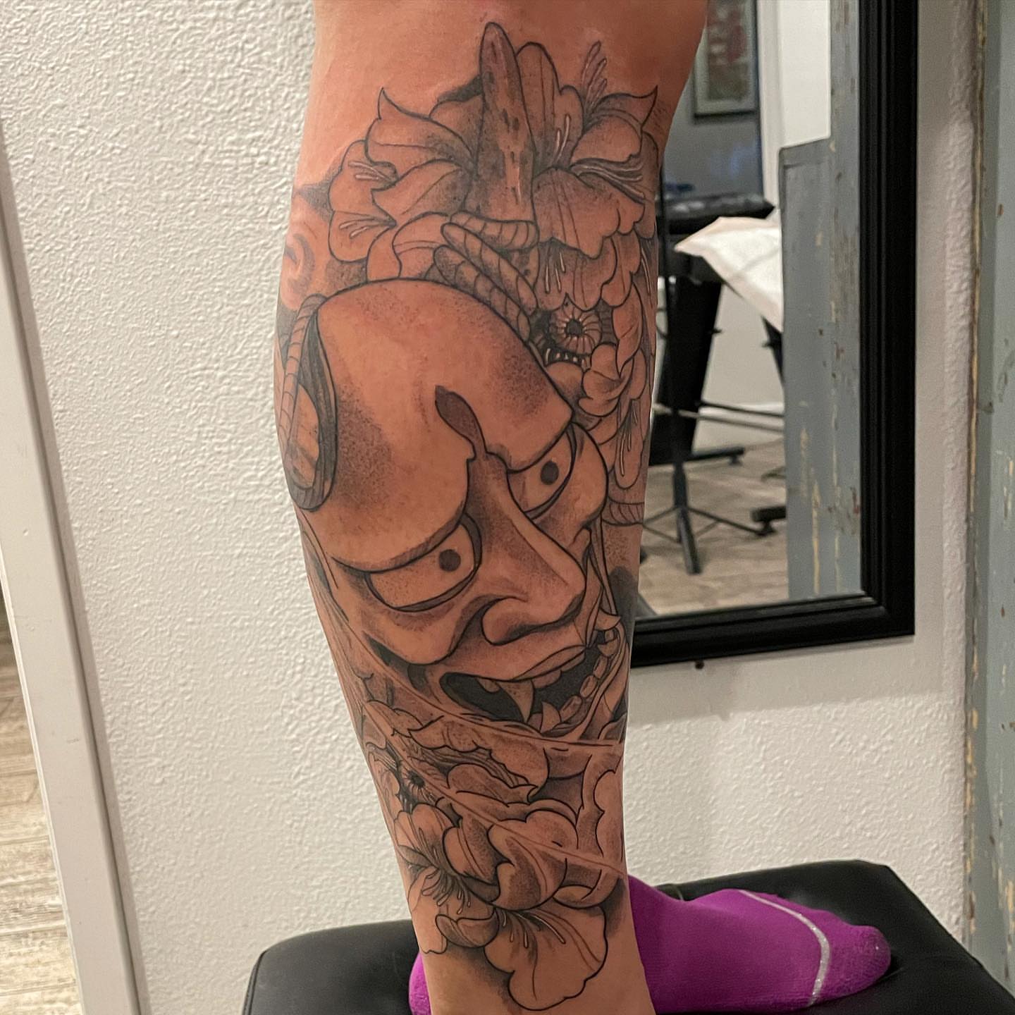 Tattoo by @dannysan14 — black_and_grey