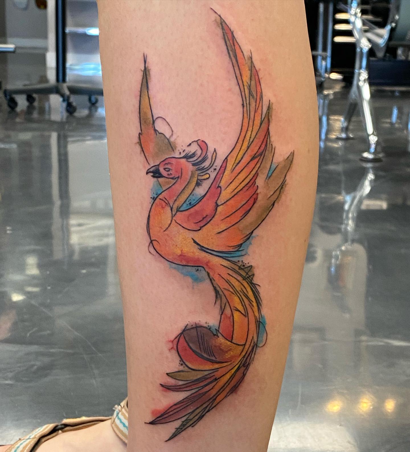 Tattoo by @salcustomtattoo — watercolor