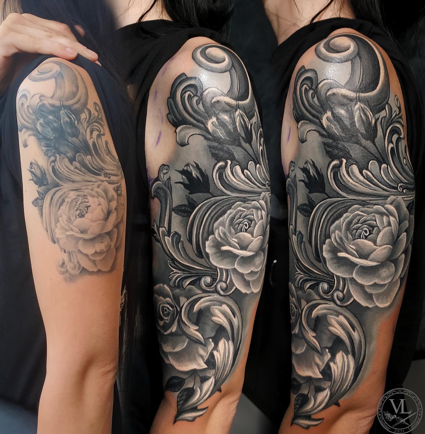 Tattoo by @vladimirlutaev — black_and_grey, realism