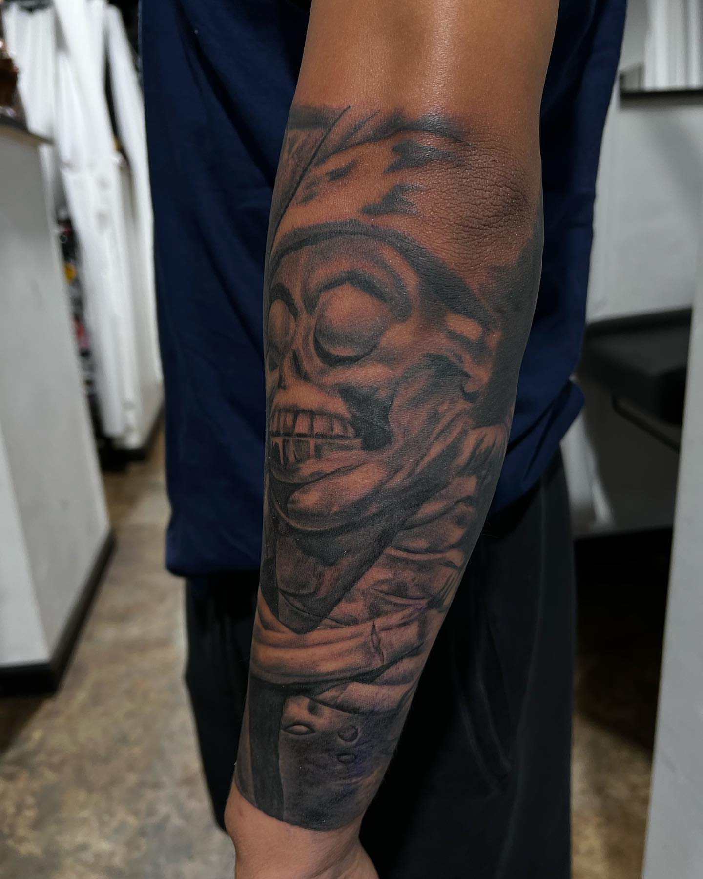 Tattoo by @inkmeupt — black_and_grey, realism