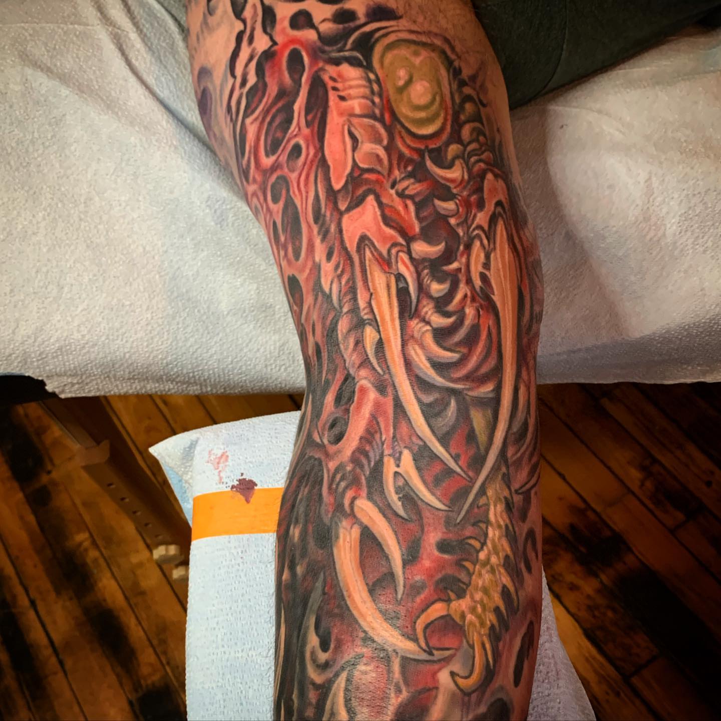 Dragon japanese irezumi tattoo on the forearm by Phil Robertson