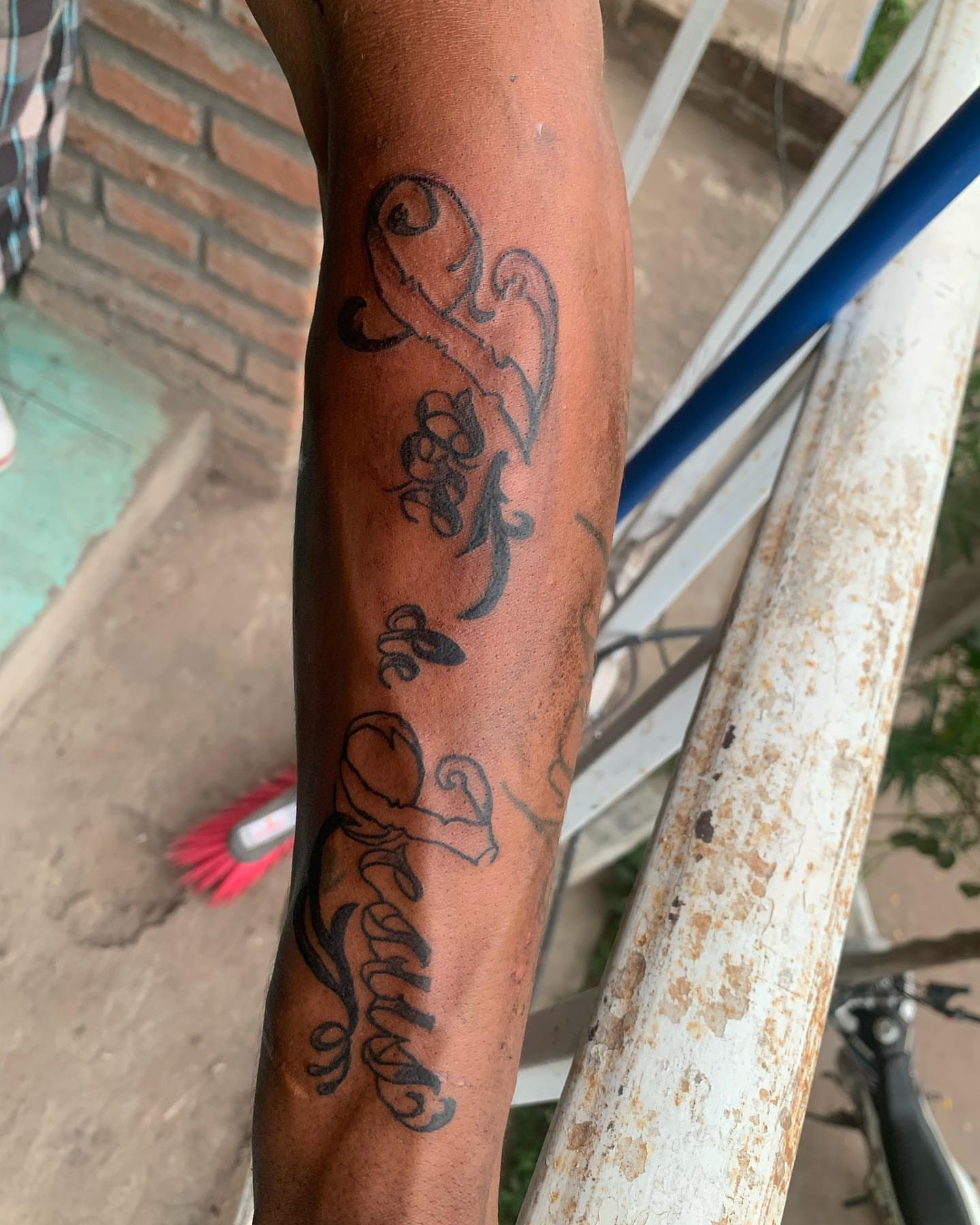 Script lettering lettering script tattoo on the forearm by El Zepa