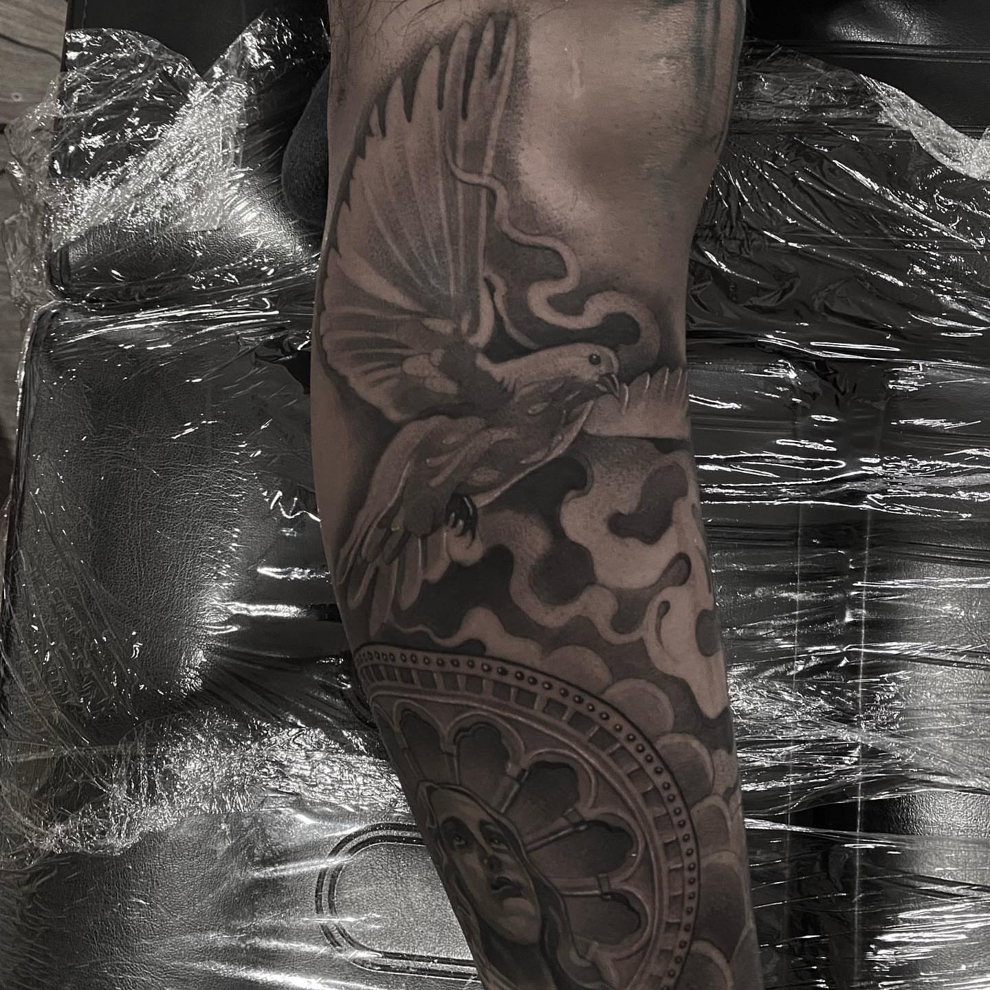 Tattoo by @acruz_707 — black_and_grey, realism