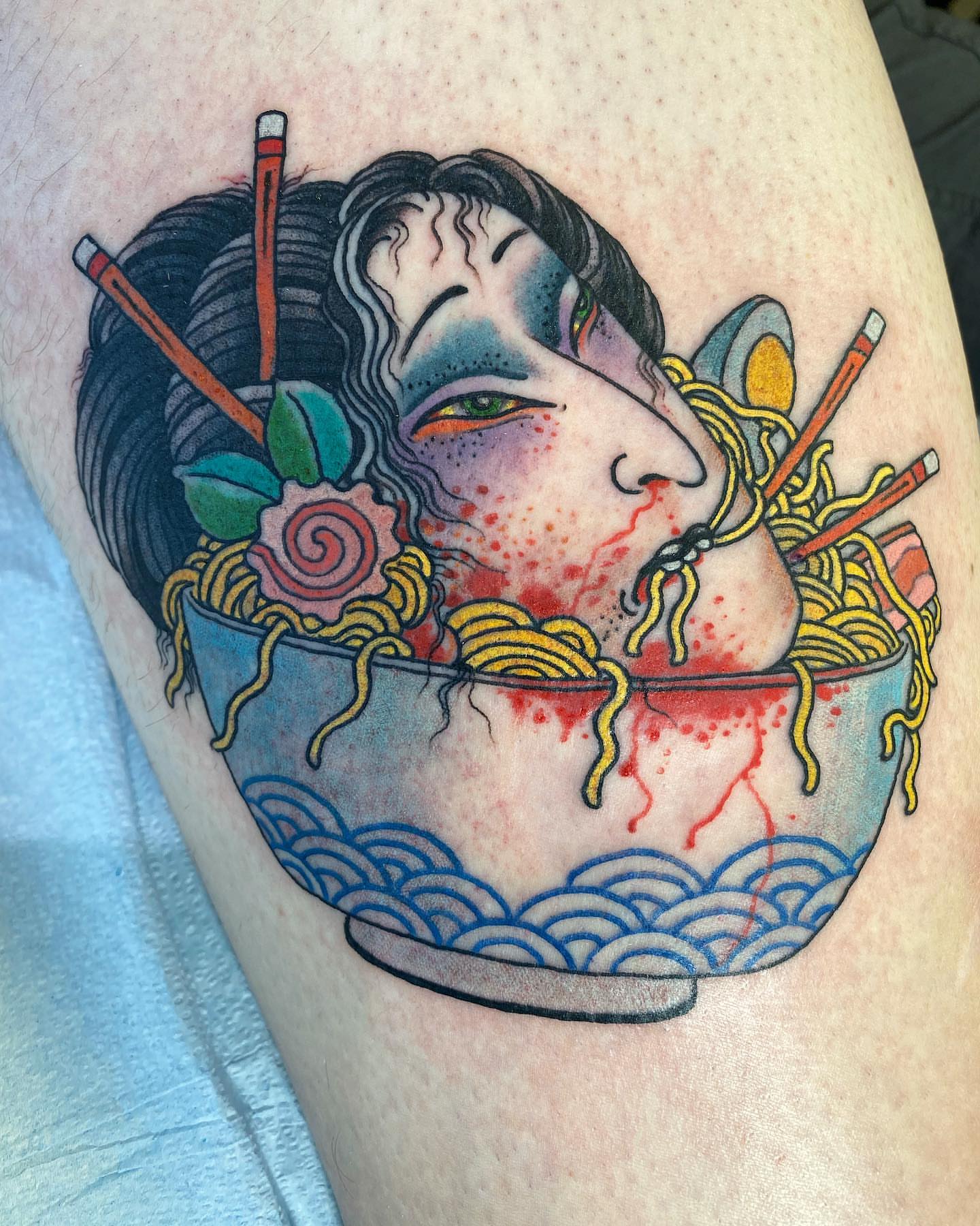 Tattoo by @beauxbrady — american_traditional, dotwork