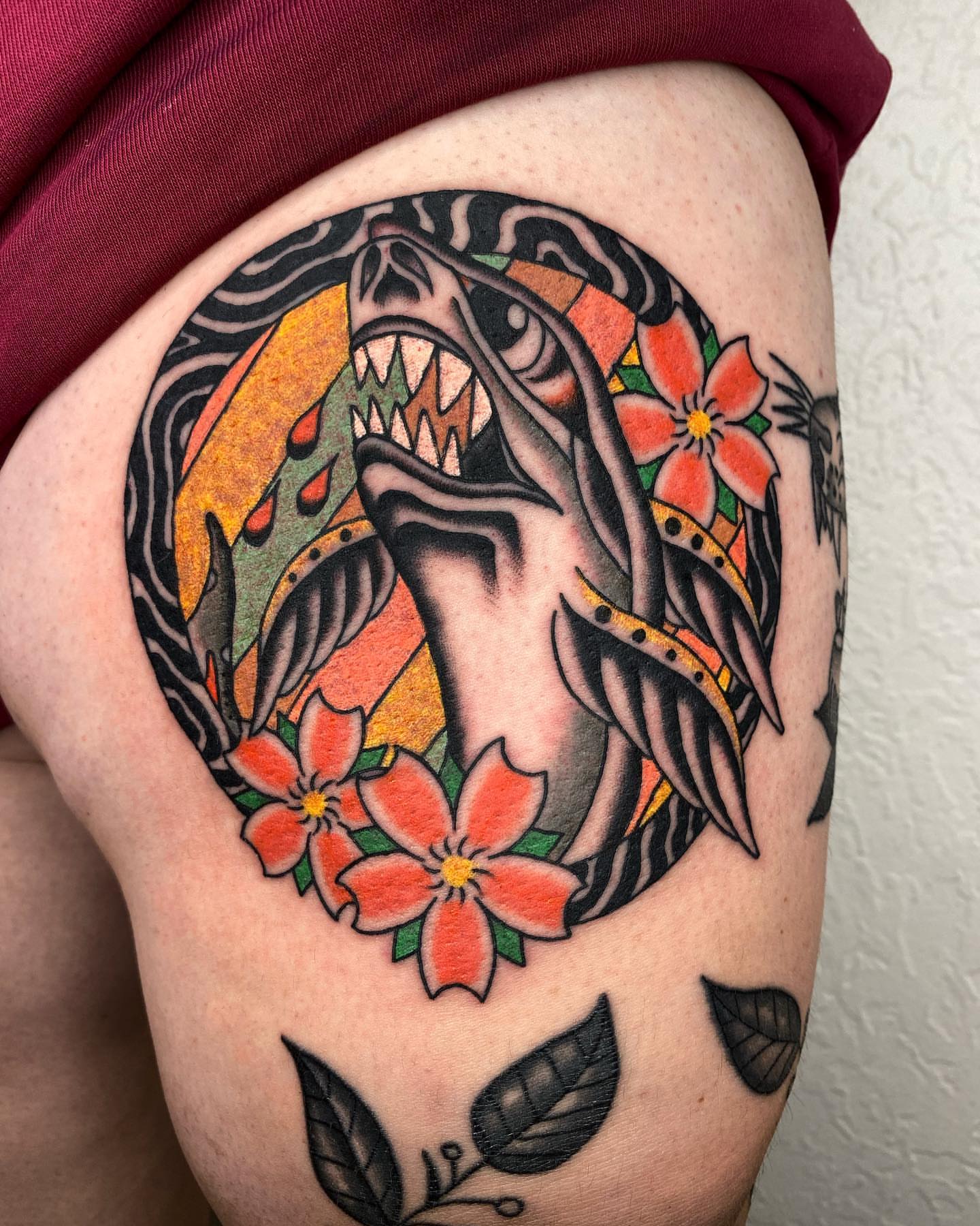 Tattoo by @lijxmachina — american_traditional, dotwork