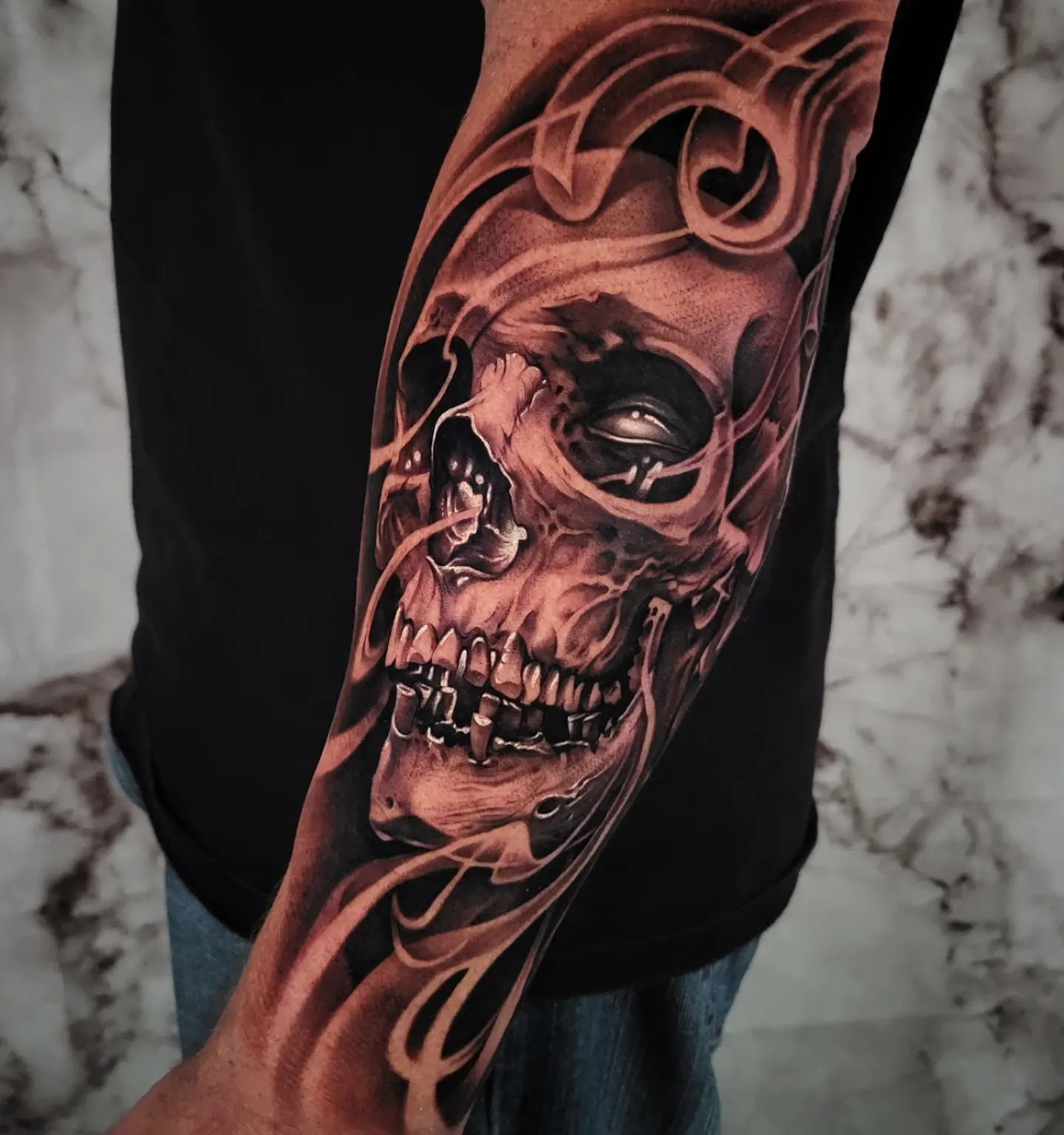 Tattoo by @gagecheesmantattoos — dark_realism