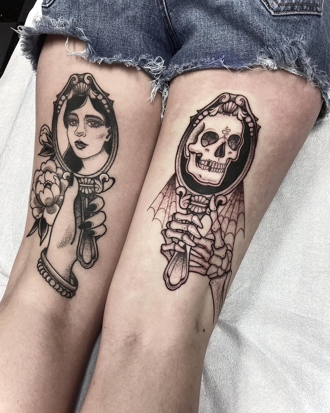 Tattoo by @sierrahiddleson — american_traditional, black_and_grey