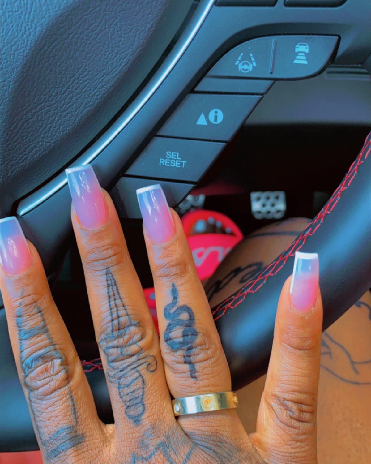 Snake fine line tattoo on the hand by Lea-yae’