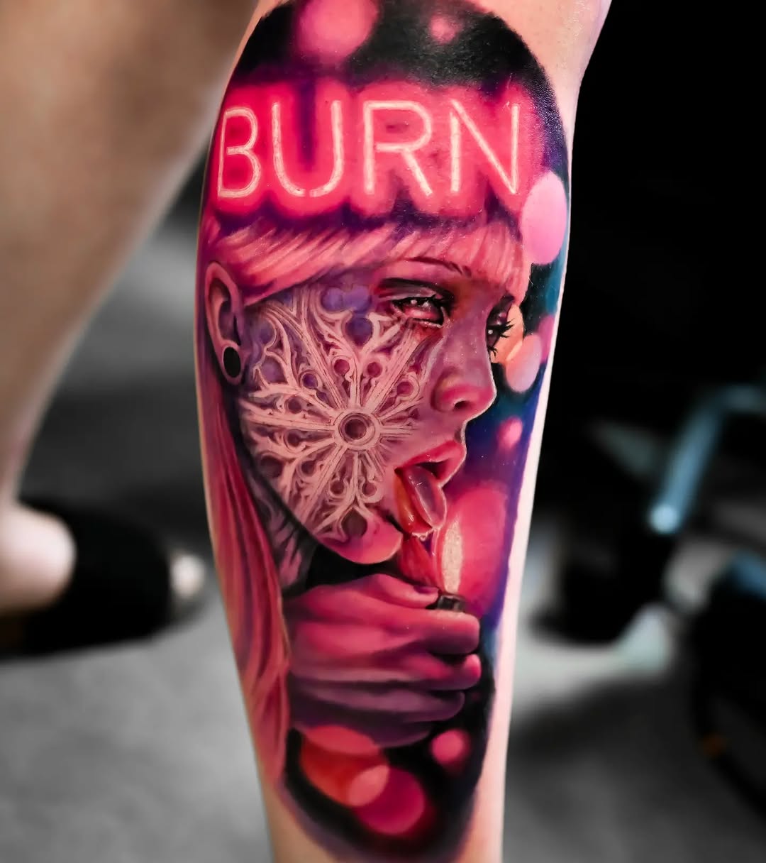 Tattoo work at Anime Ink Con 2026