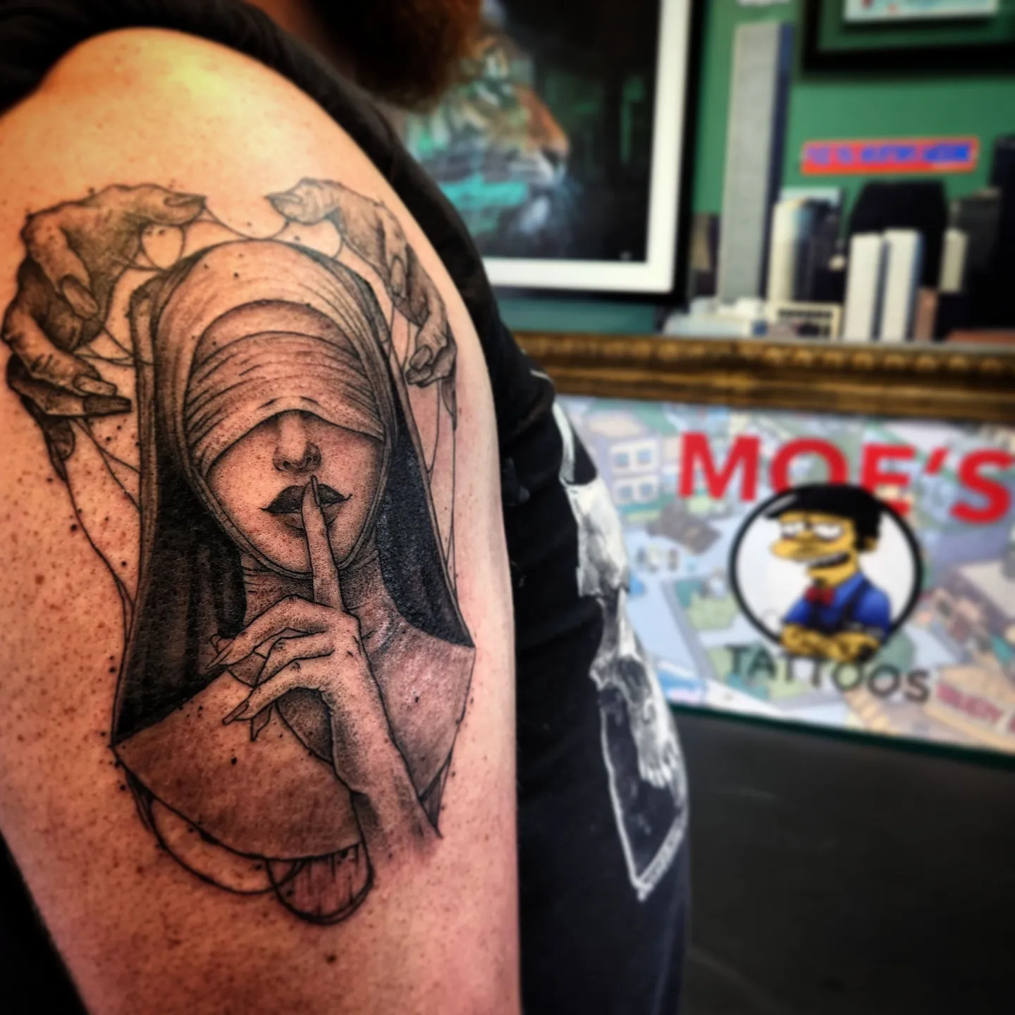 Tattoo by @moesarthouston — black_and_grey, realism