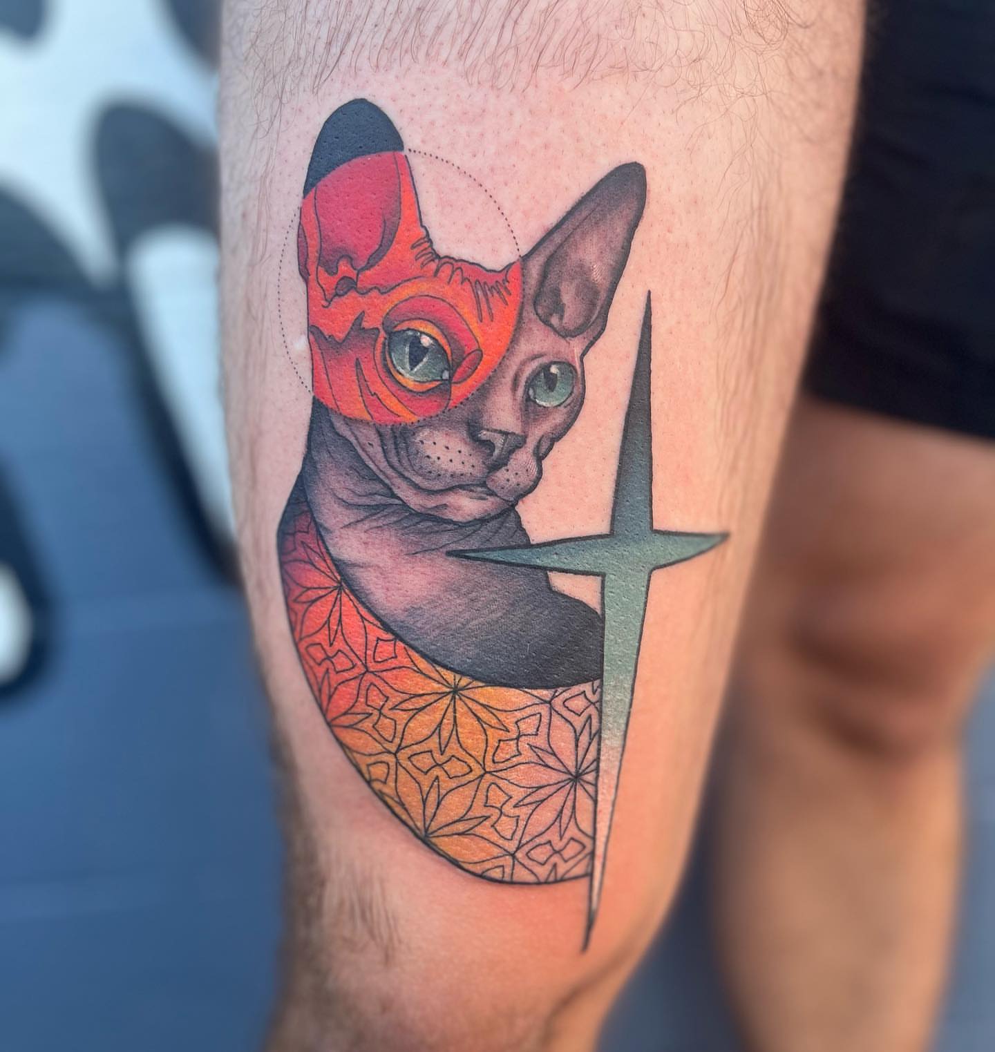 Tattoo by @zopfism — geometric, realism