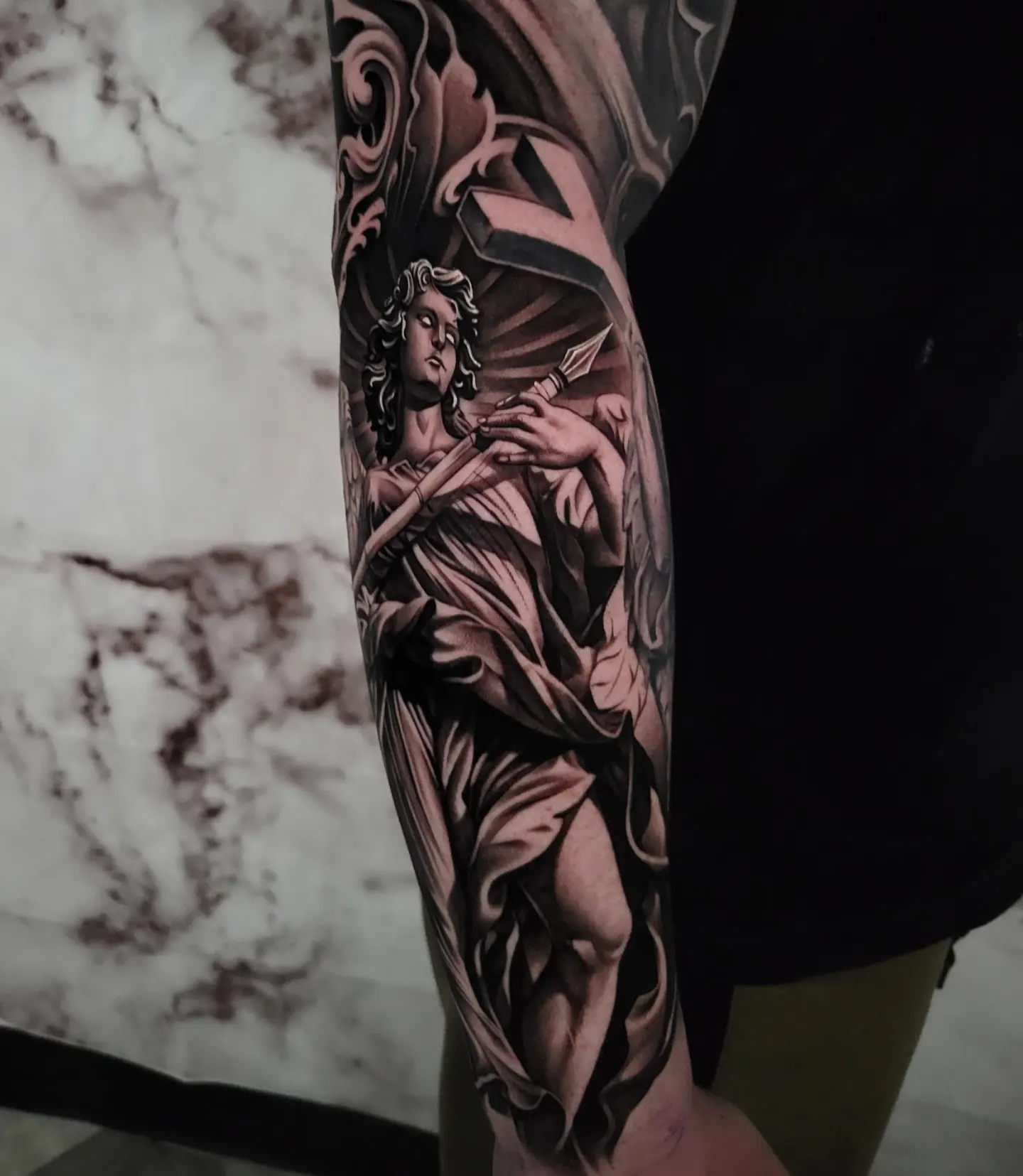 Tattoo by @gagecheesmantattoos — black_and_grey, realism