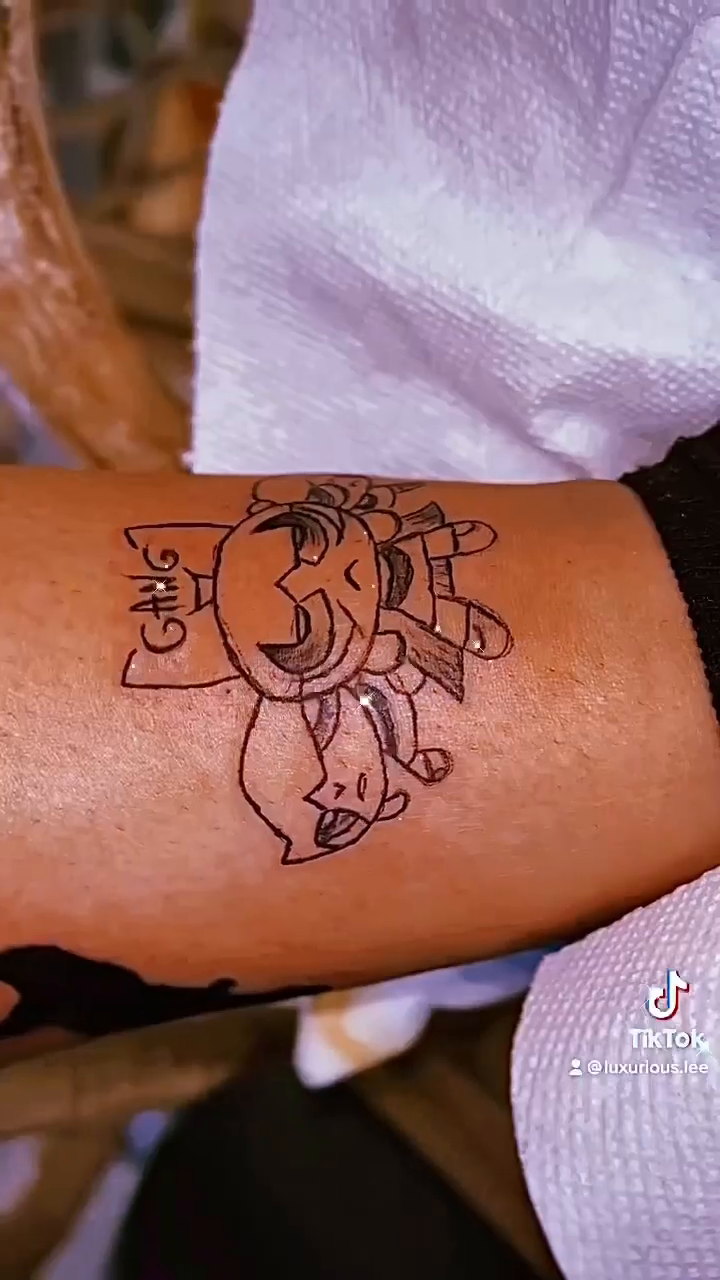 Cartoon character tattoo ignorant tattoo on the forearm by ꧁༺𝓛𝓮𝓮༻꧂