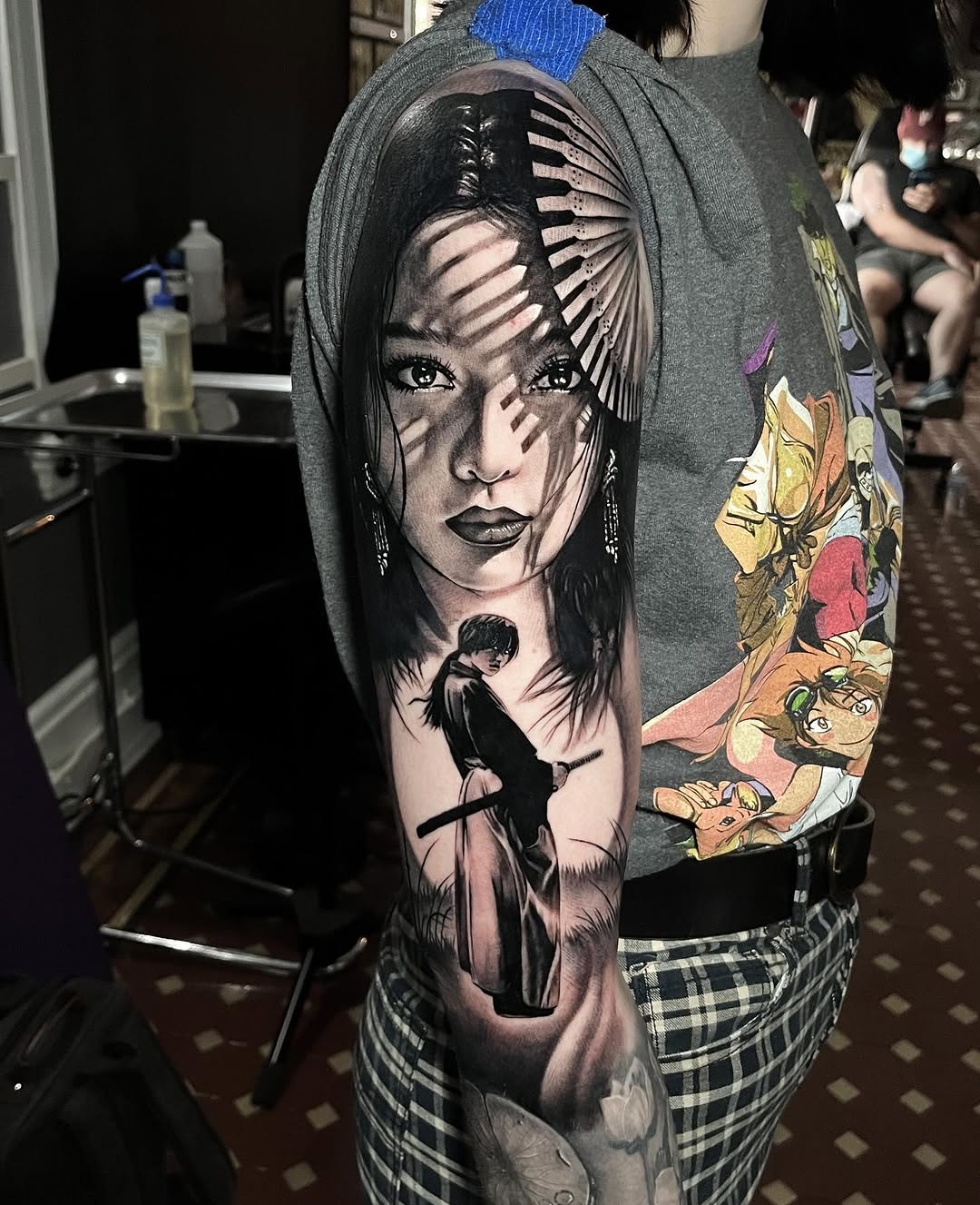 Tattoo by @sethholmestattoos — realism, black_and_grey