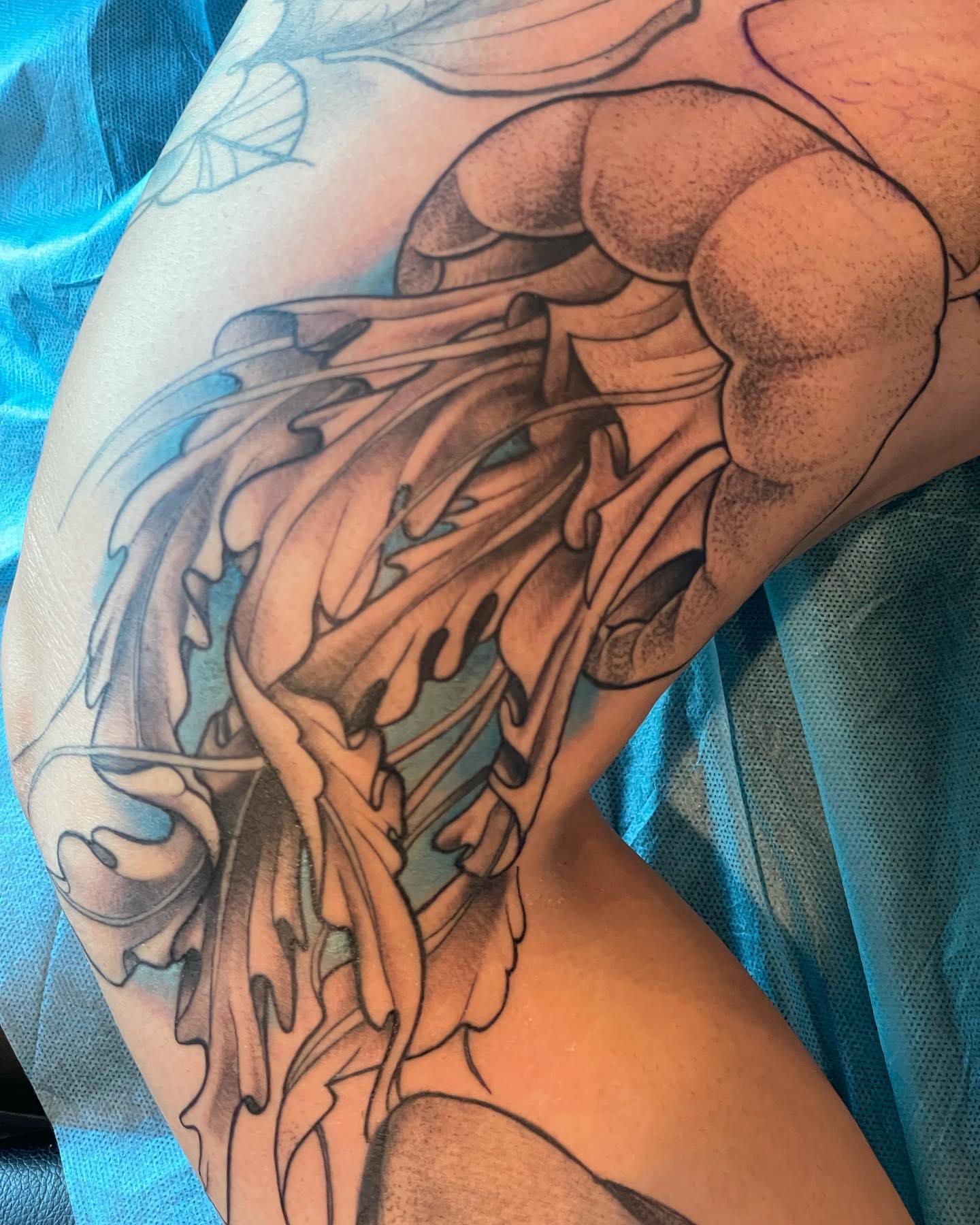 Tattoo by @dannysan14 — black_and_grey