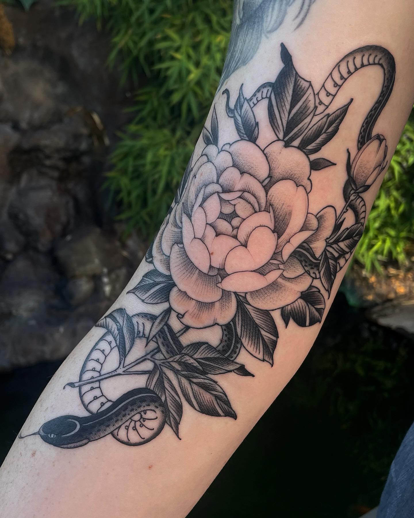 Tattoo by @baronvonphil — black_and_grey