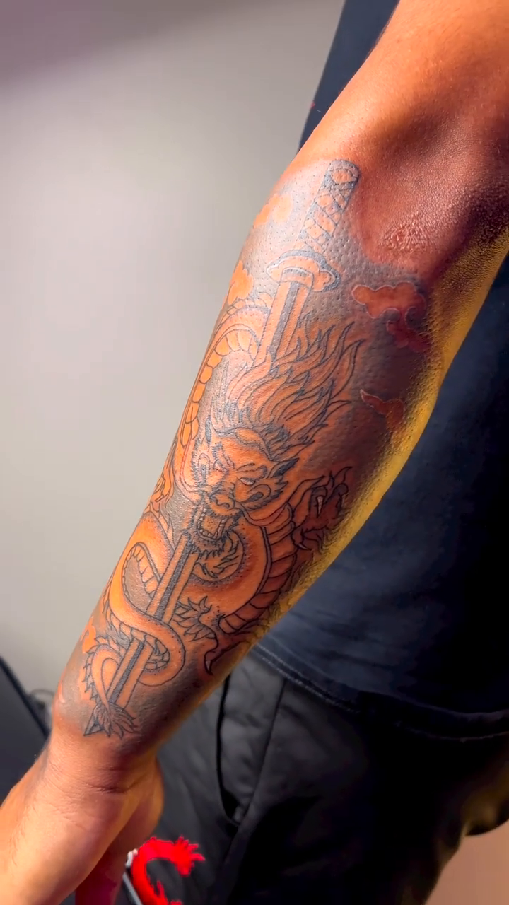 Tattoo by @mrcurlytattoo — japanese_irezumi, black_and_grey