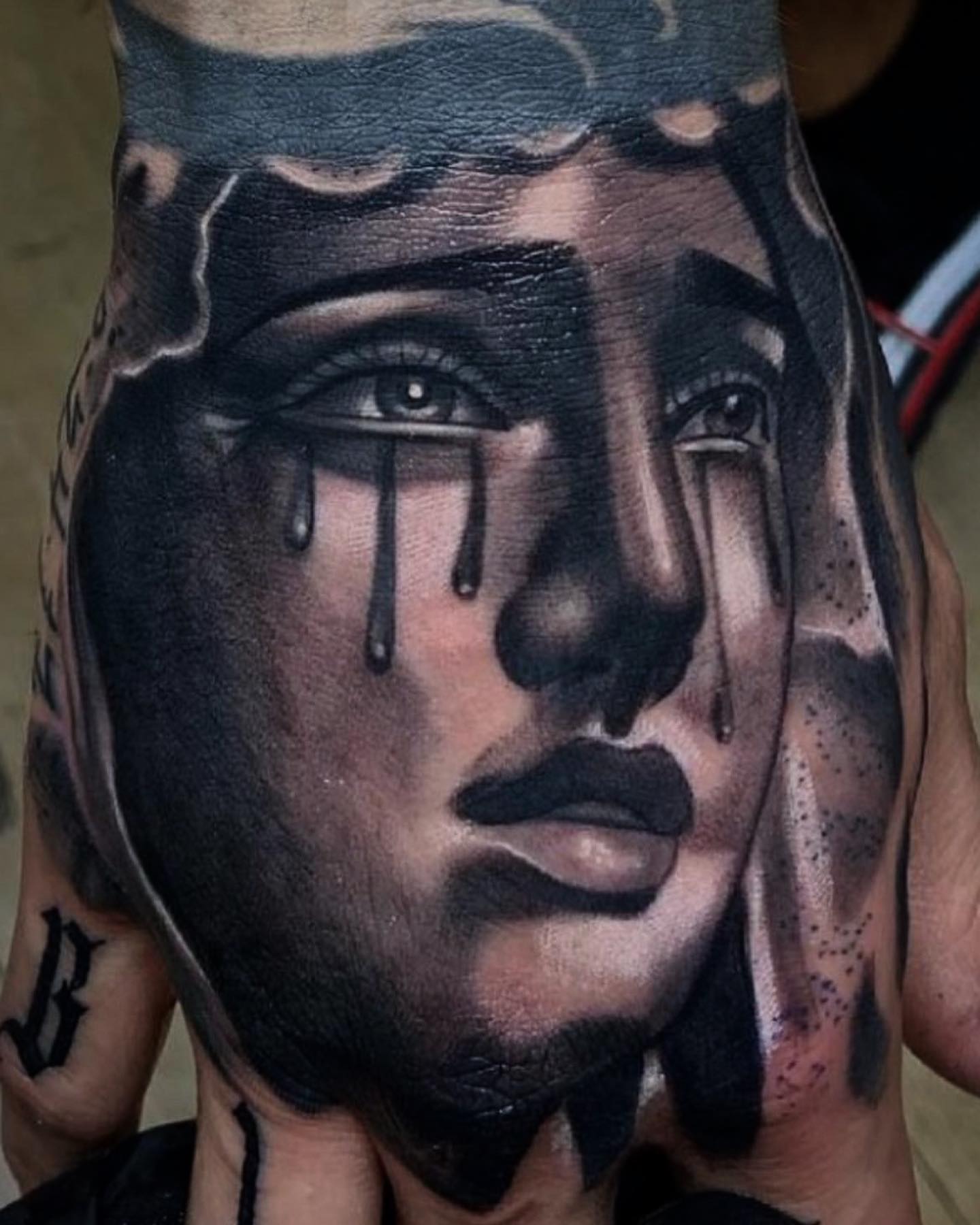 Man's face realism tattoo on the chest by Tattoos in Fort Myers, Fl
