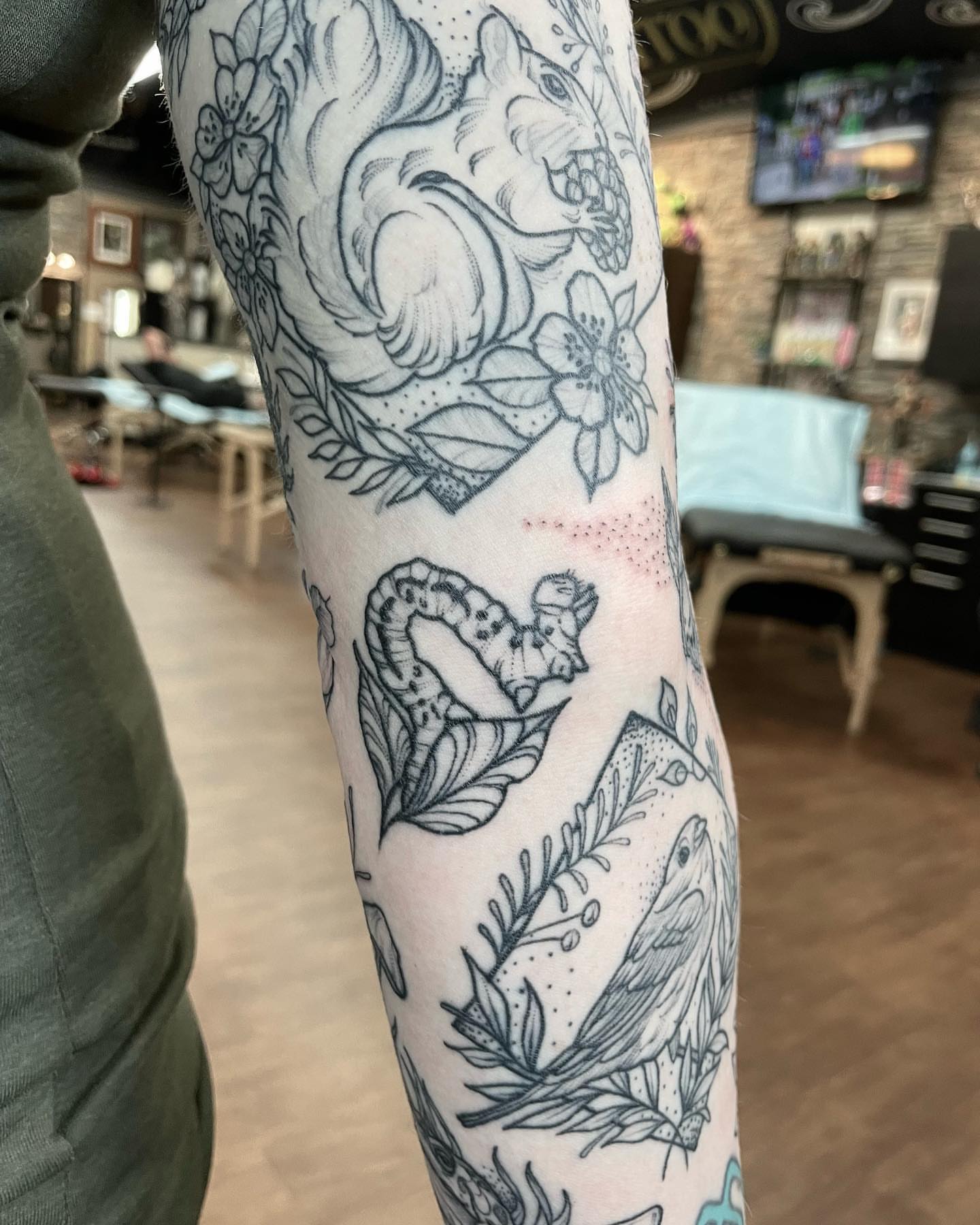 Tattoo by @kmarsdentattoos — black_and_grey