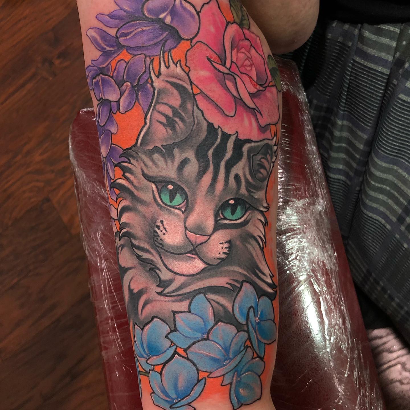 Tattoo by @aaronbtattoo — realism, dotwork