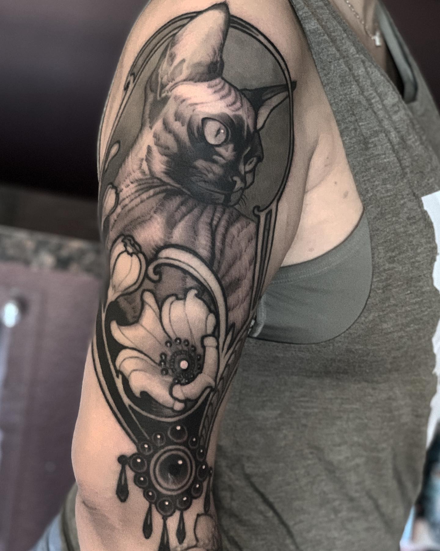 Tattoo by @jeffnortontattoo — black_and_grey, realism
