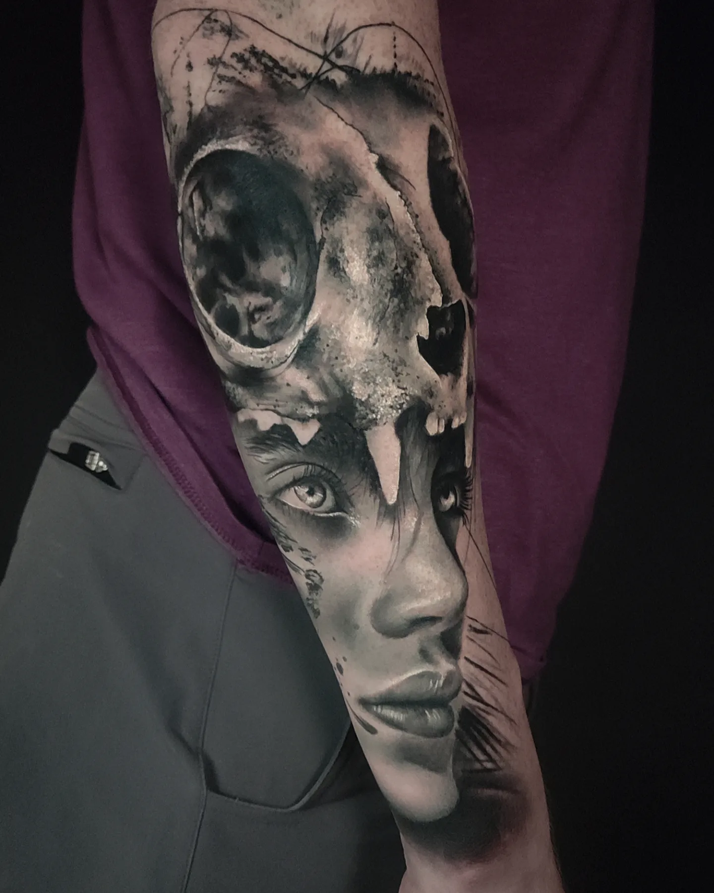 Tattoo by @ladyb.inknart — realism, dark_realism