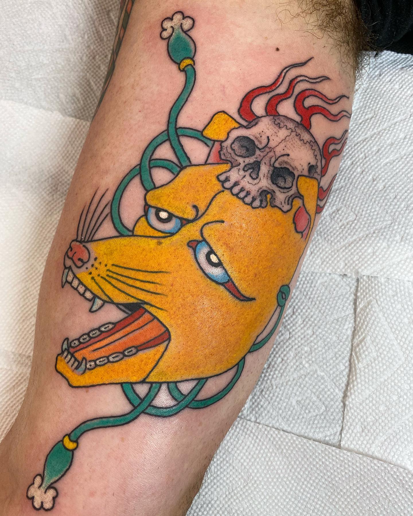 Tattoo by @beauxbrady — american_traditional, dotwork