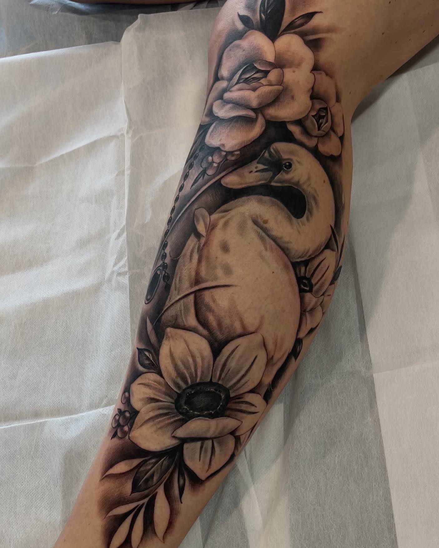 Tattoo by @morrisontattooer — black_and_grey, realism