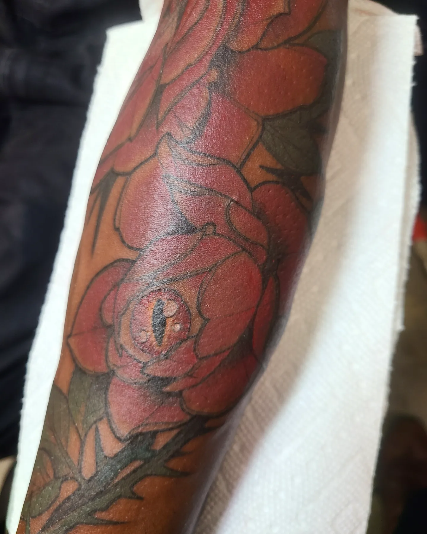 Rose realism tattoo on the forearm by Robert Kraiza - Philadelphia Tattoo Artist