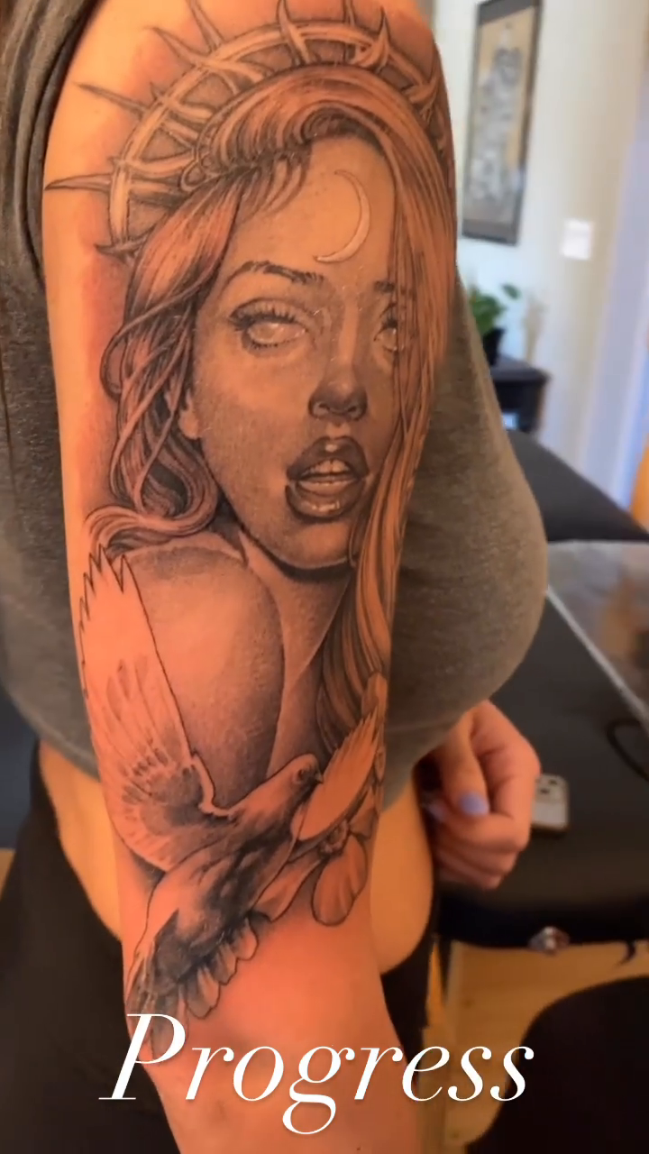 Tattoo by @justinhendrick — realism, black_and_grey