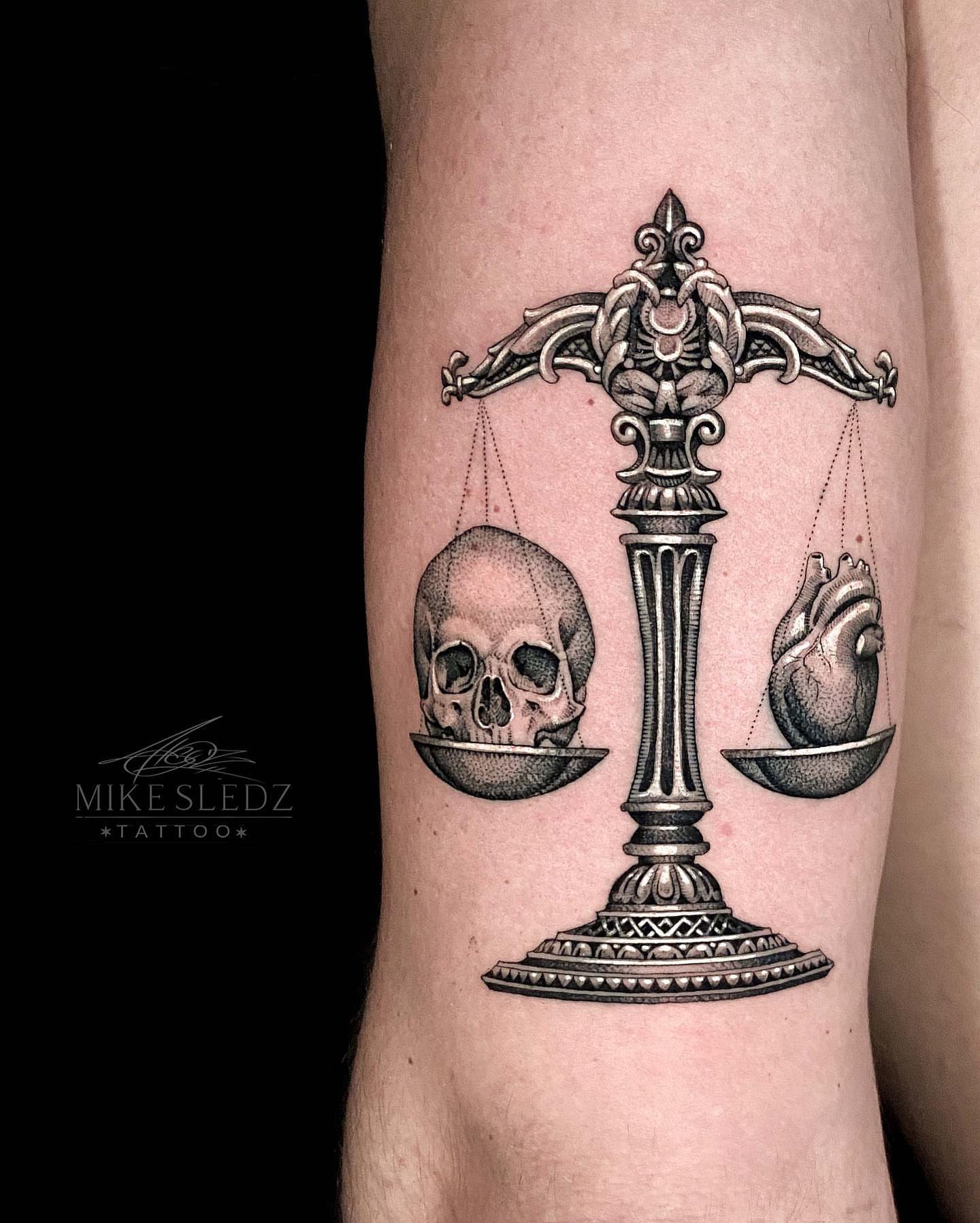 Tattoo by @mikesledz — black_and_grey, realism