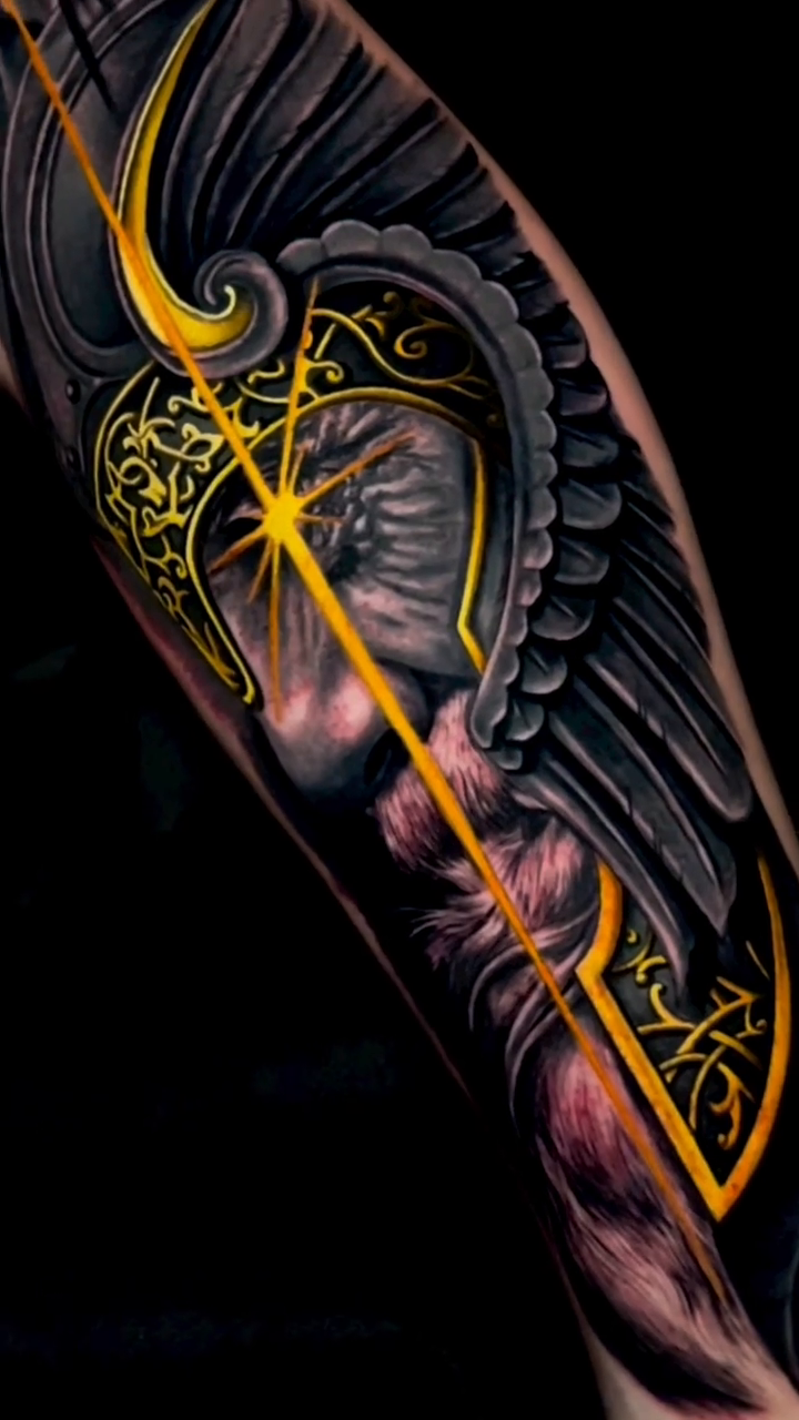 Tattoo by @bobbitnertattoo — dark_realism, geometric