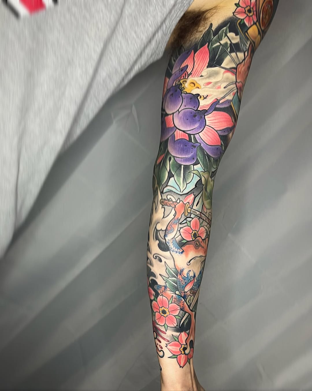 Tattoo by @biggstattoos — japanese_irezumi, american_traditional