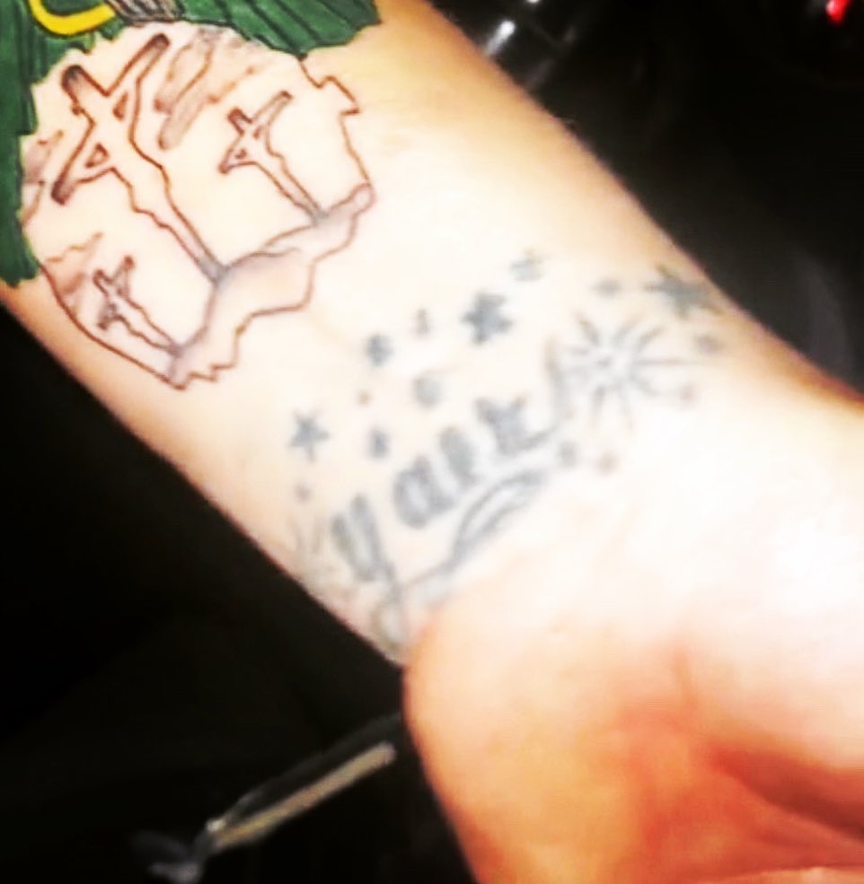 Map American traditional tattoo on the forearm by Anna DeLuna