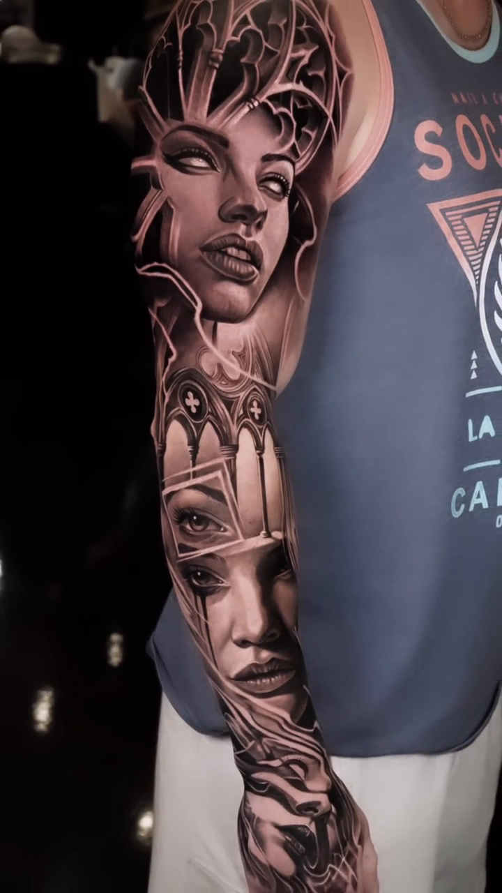 Tattoo work at Flower City Tattoo Convention 2026