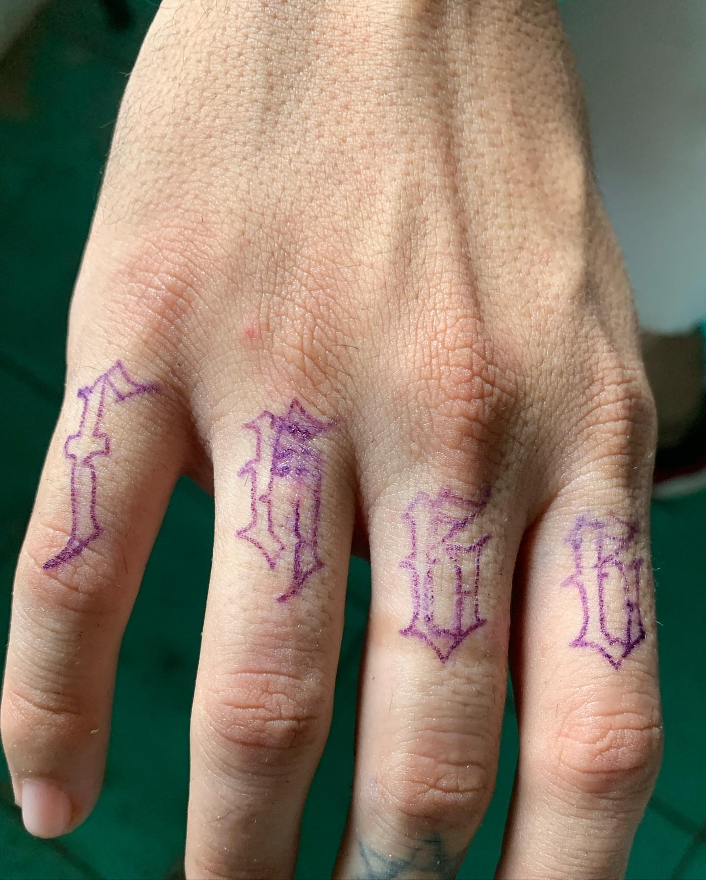 Lettering lettering script tattoo on the hand by El Zepa