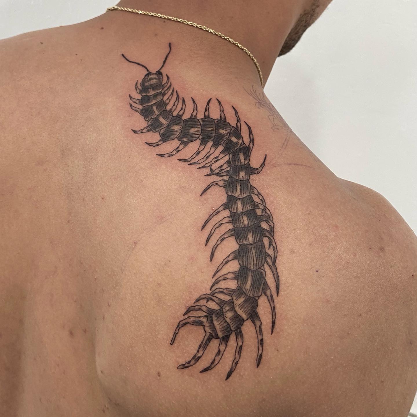 Tattoo by @bigheadtattoo — black_and_grey