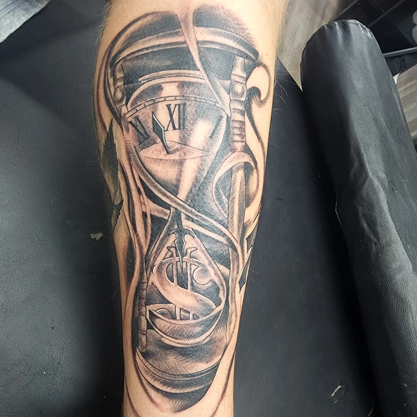 Tattoo by @conwaythetattooer — black_and_grey, realism