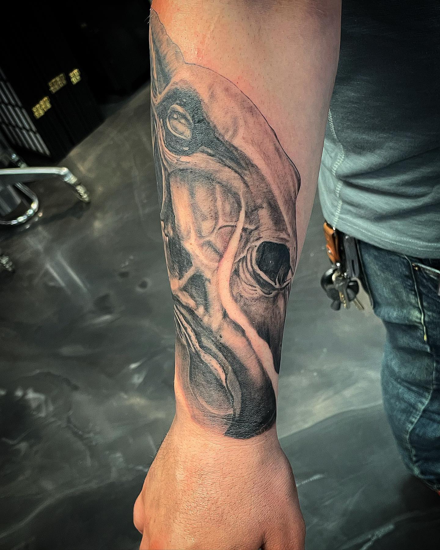 Tattoo by @tattoosbyrzo β realism, black_and_grey