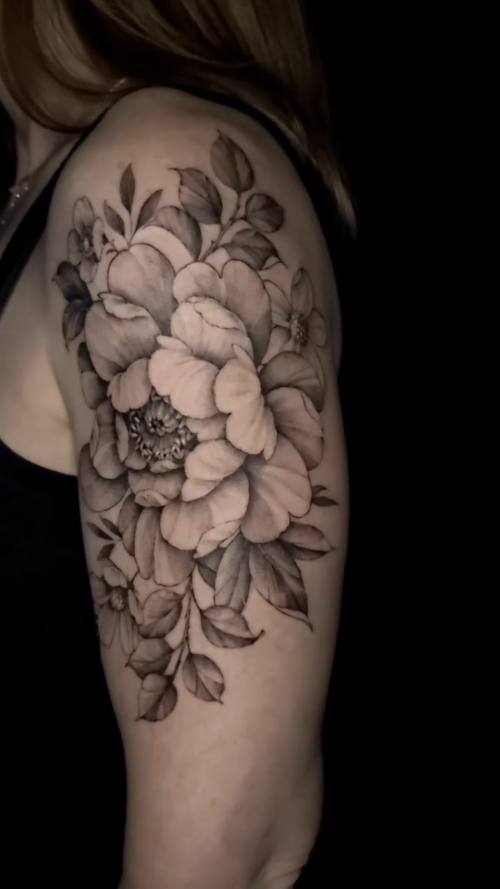 Tattoo by @jordanallredart — black_and_grey, realism
