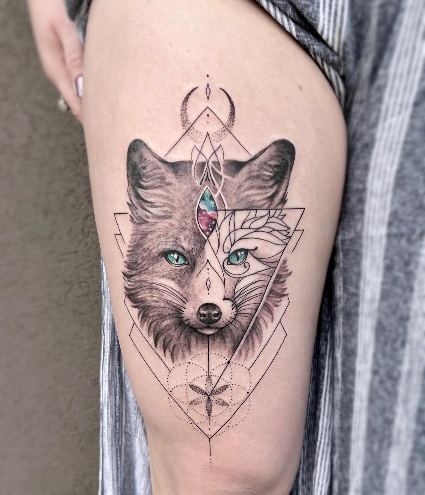 Tattoo by @jaxntheboxtattoos — geometric