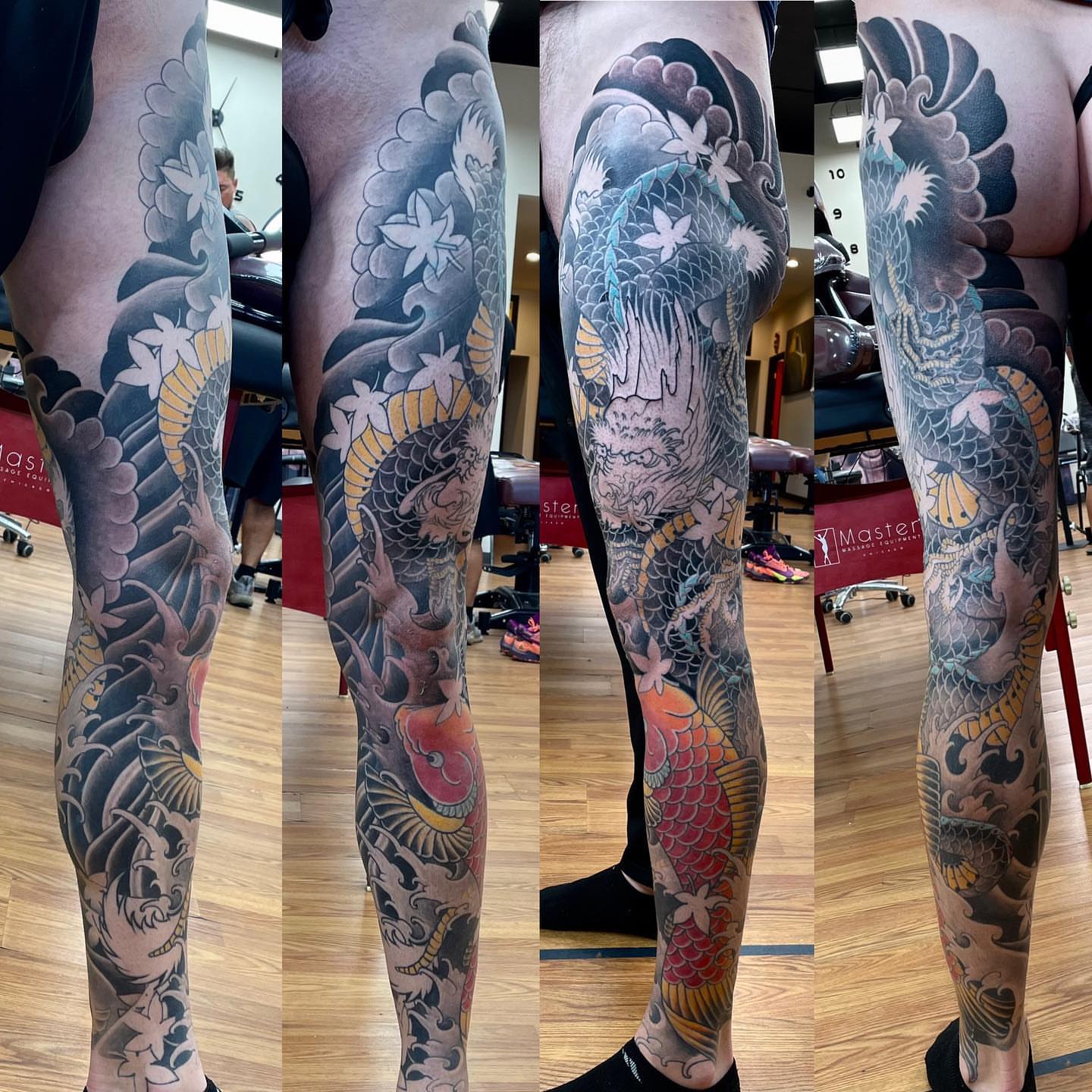 Tattoo by @geddyanderson — japanese_irezumi, dotwork