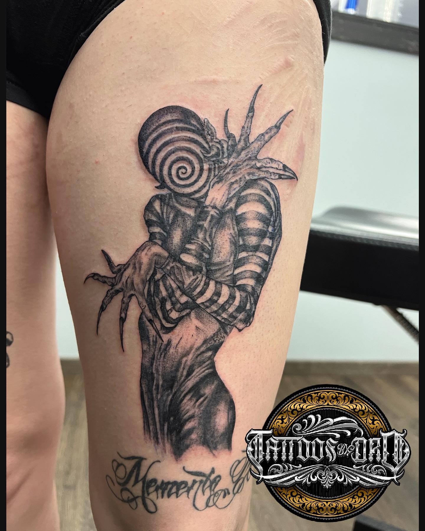 Tattoo by @pedrof.morales — black_and_grey, realism