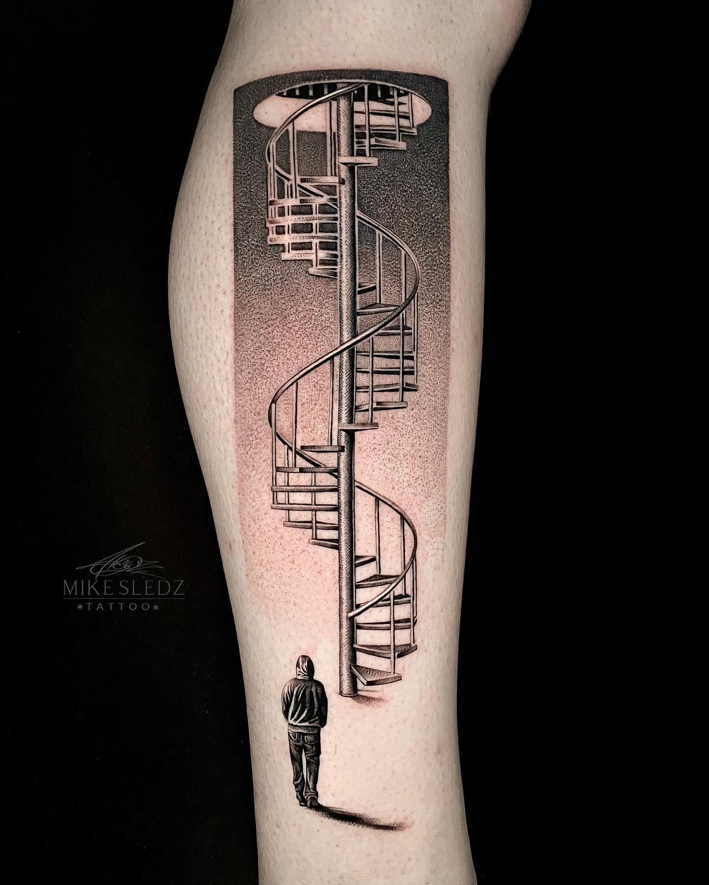 Tattoo by @mikesledz — dotwork, realism