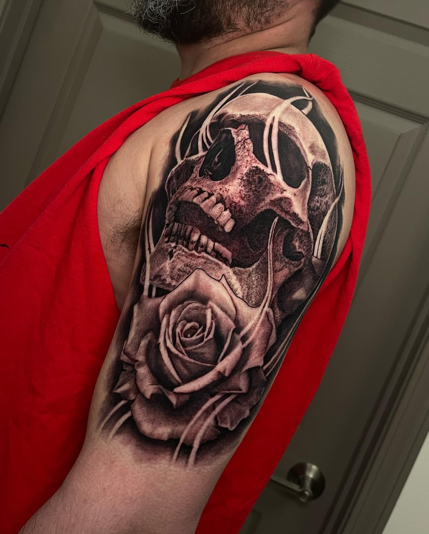 Tattoo by @grineylagantattoo — realism, dark_realism