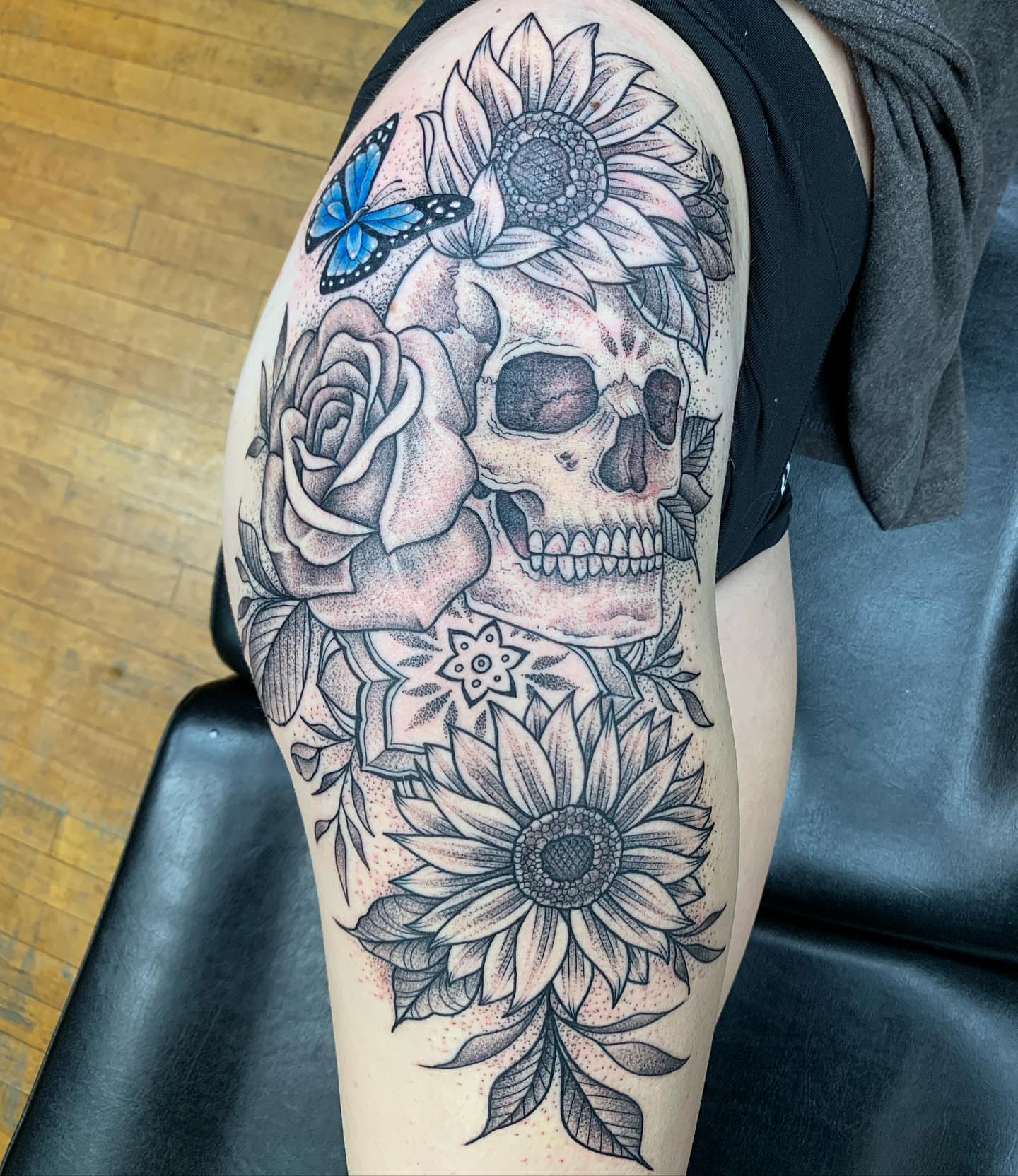 Tattoo by @oldetownescott — black_and_grey, realism