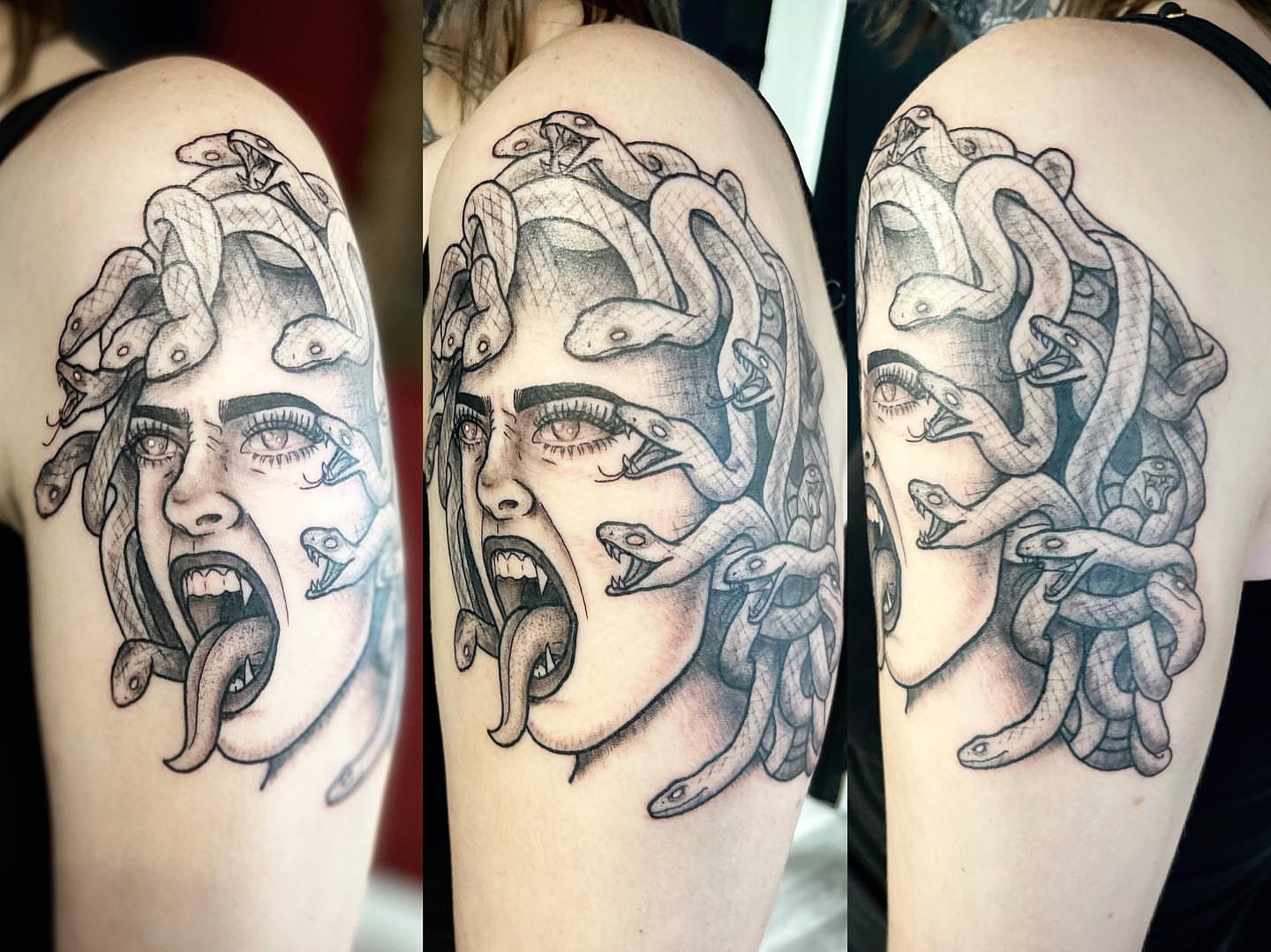 Tattoo by @alandapanda — black_and_grey, realism