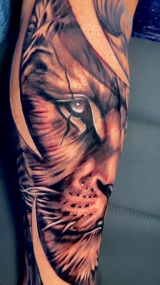 Tattoo by @stheve_blessed — realism, black_and_grey