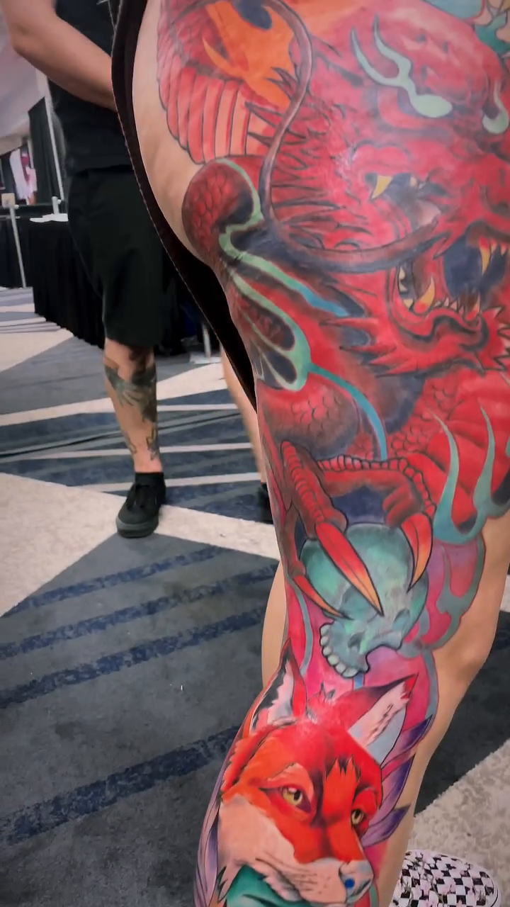 Tattoo by @rockemtatts — japanese_irezumi, neo_traditional