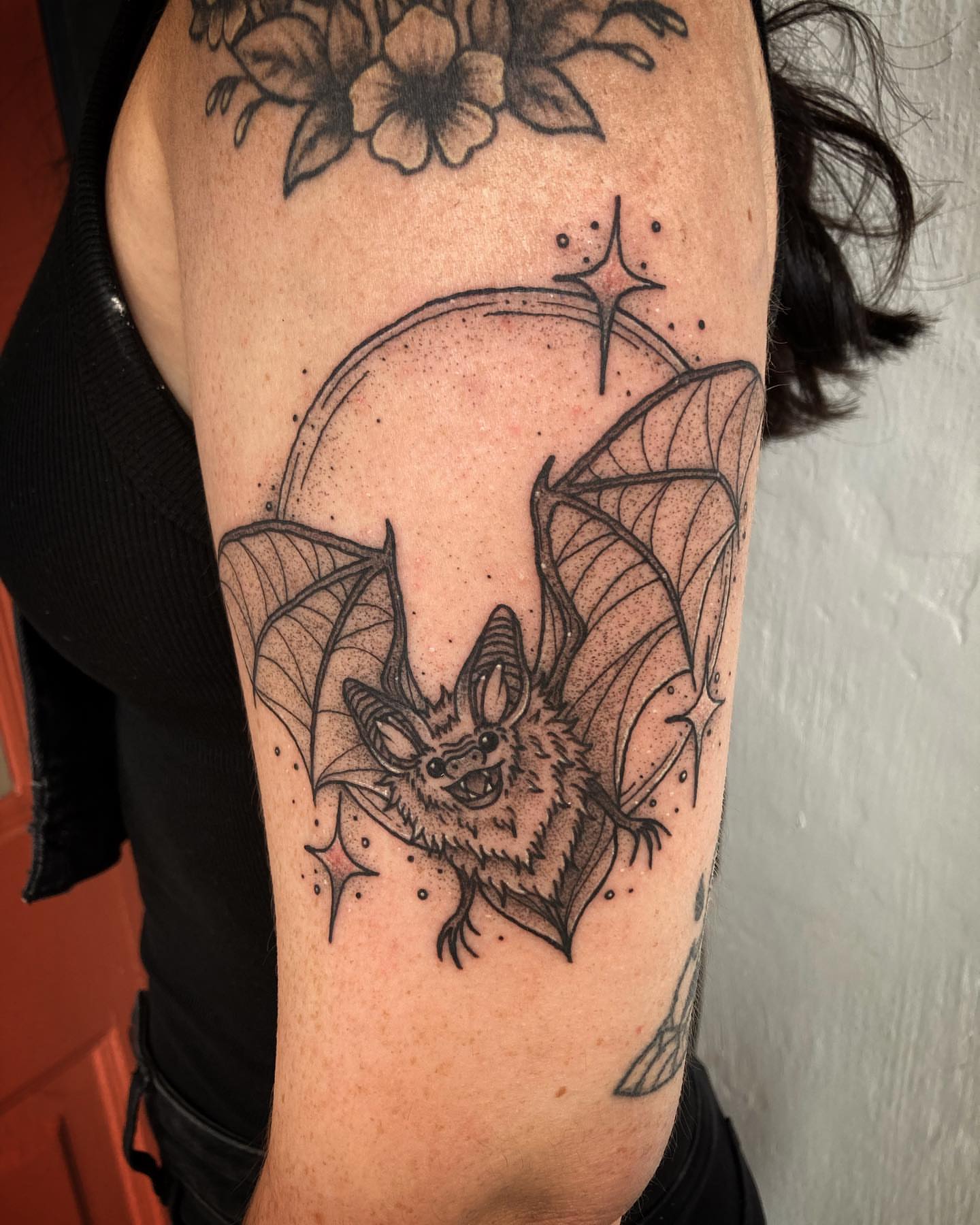 Bat dotwork tattoo on the forearm by โจ๐๐๐ฑ๐ฑ๐ฌ๐ฌ๐ฐ ๐๐ถ ๐๐ฏ๐ฆ๐ซโจ